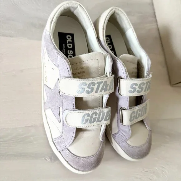 Golden Goose Old School Double Quarter Womens Velcro Lavender sz 37 - Picture 3 of 7